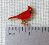 Cardinal Enamel Needle Minder
