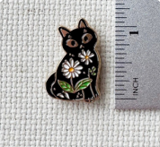 Daisy Cat Enamel Needle Minder