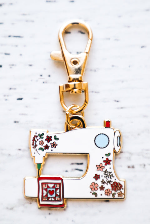 Sewing Machine Enamel Charm