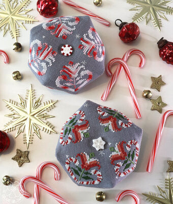 Candy Cane Biscornu Pattern