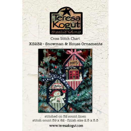 Snowman and House Ornaments Pattern
