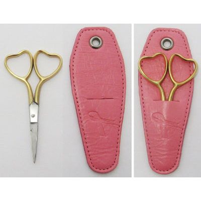 Heart Shaped Handle Scissors with Sheath