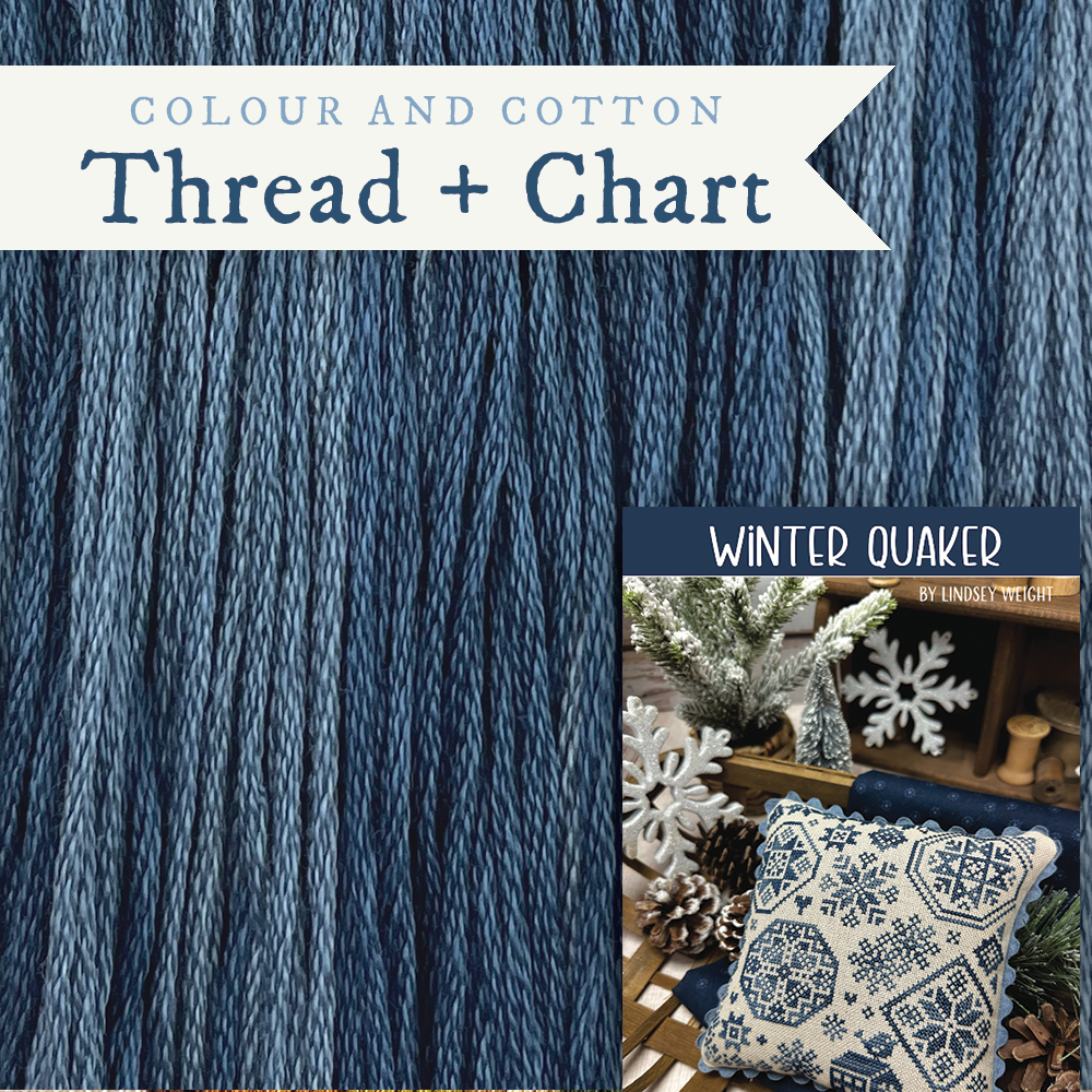 PRE-ORDER: Thread and Chart Kit - Winter Quaker by Primrose Cottage Stitches