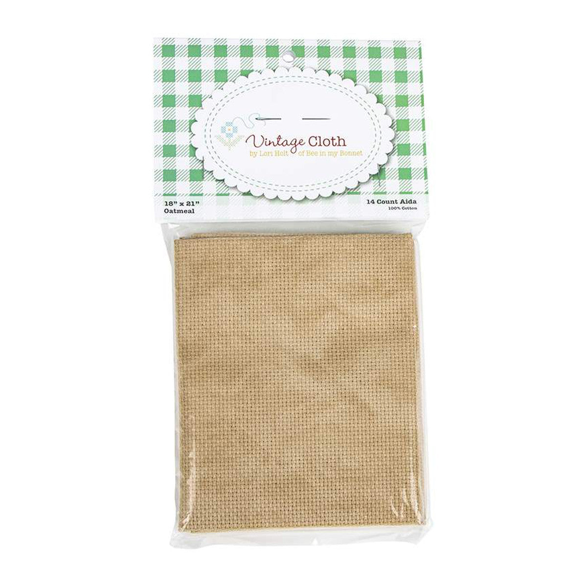 Lori Holt Vintage Cloth 14 count Aida Oatmeal