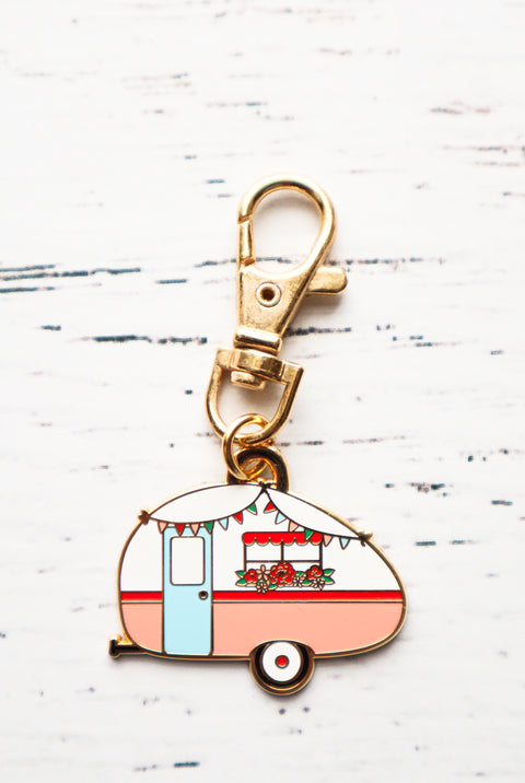Vintage Camper Enamel Charm