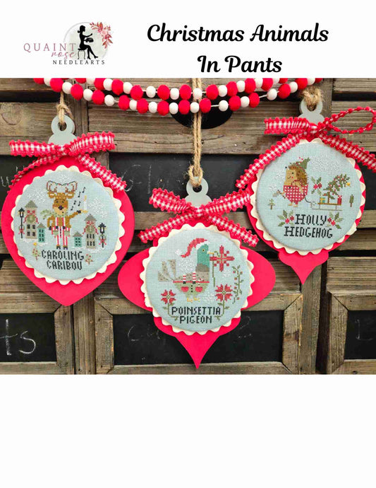 Christmas Animals in Pants Pattern