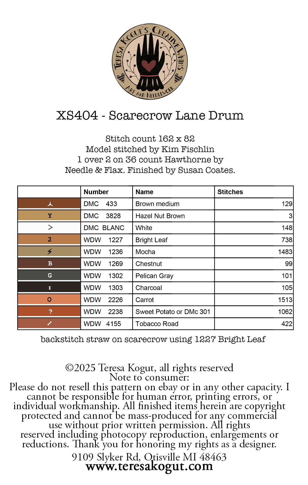 Scarecrow Lane Drum Pattern