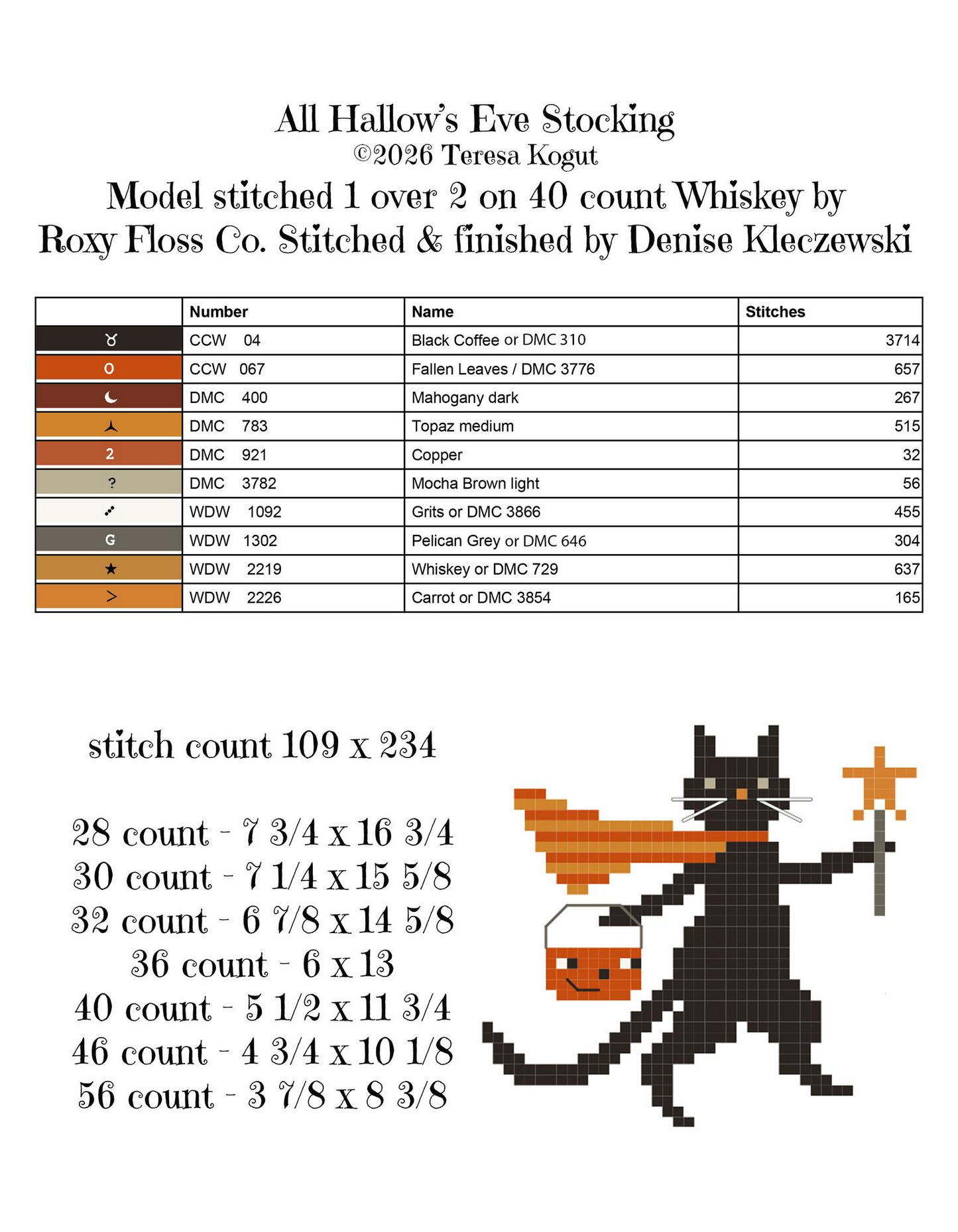 All Hallow's Eve Stocking Pattern