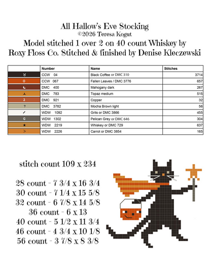 All Hallow's Eve Stocking Pattern