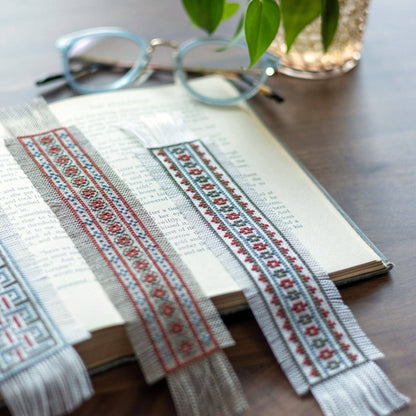 Folk Fabric Sampler Linen Cross Stitch Kit