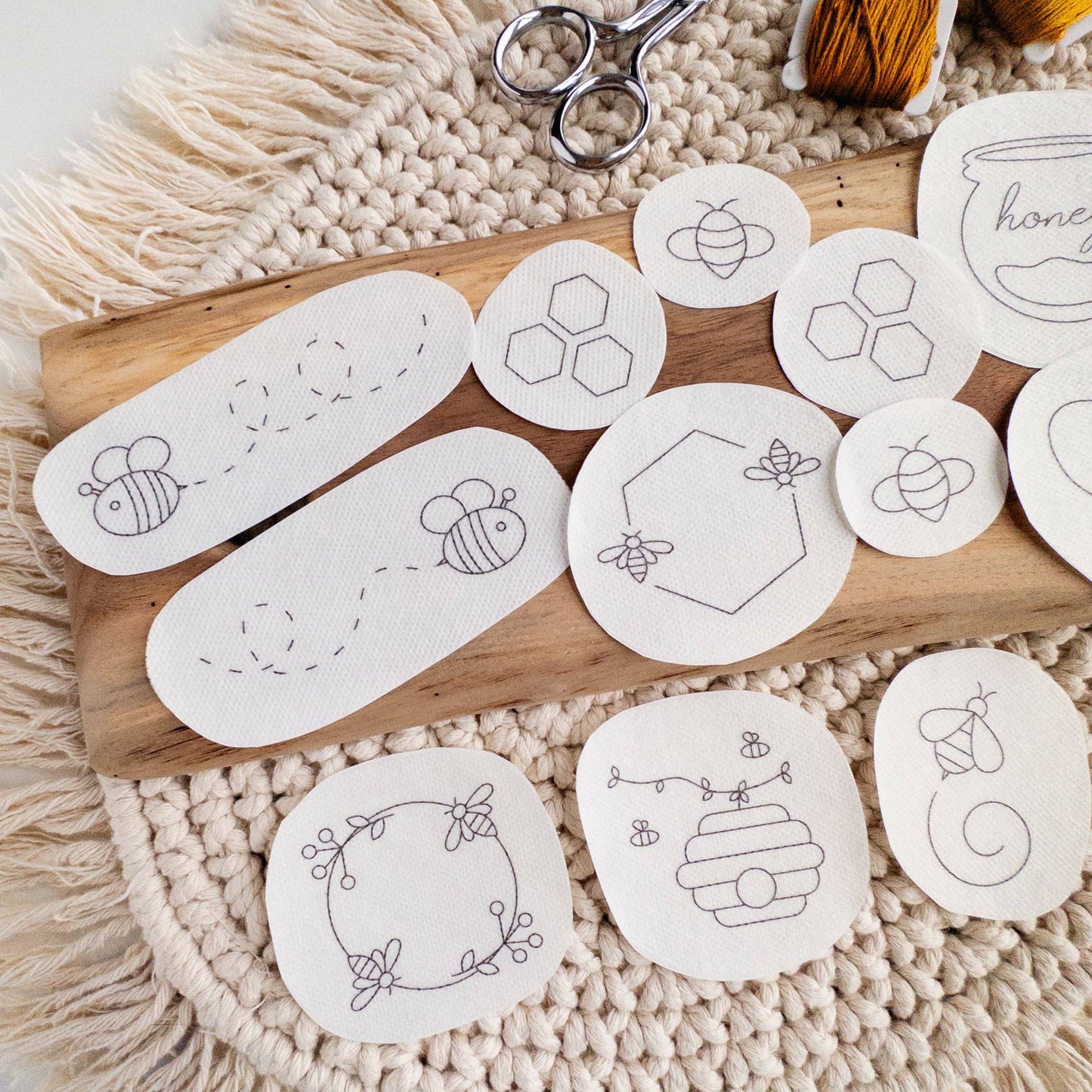 Stick and Stitch Bee Embroidery Pattern