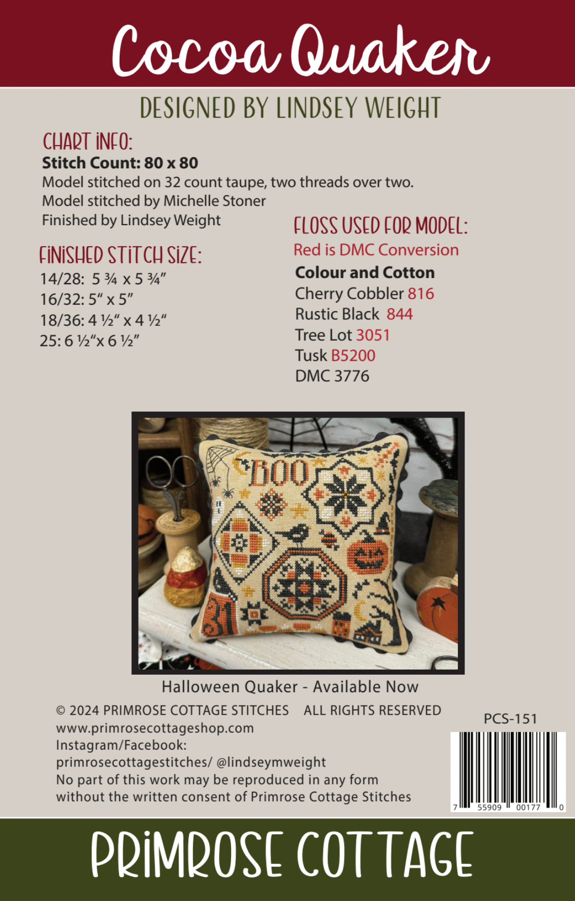 Cocoa Quaker Pattern