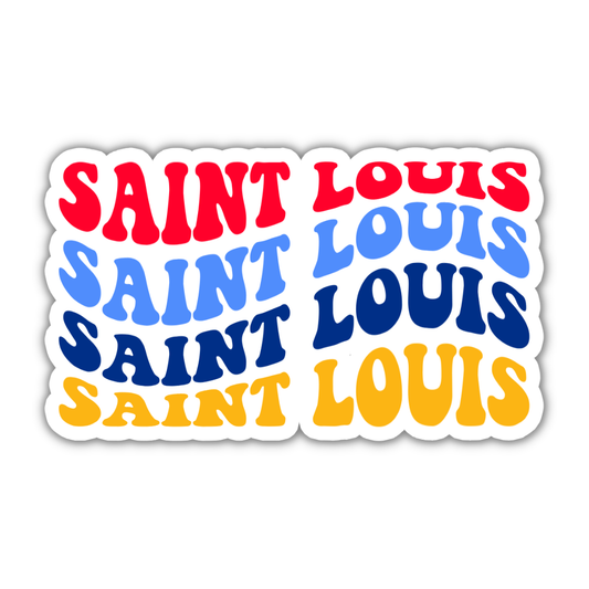 Saint Louis Retro Wave Vinyl Waterproof Sticker