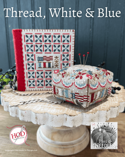 Thread White and Blue Pattern