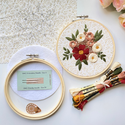 Autumn Blooms Embroidery Kit