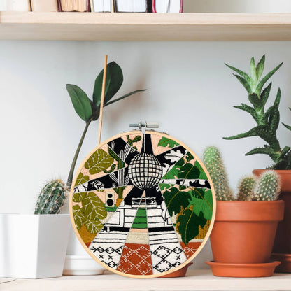 Disco Plants Embroidery Kit