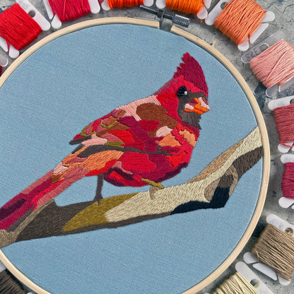 Embroidery and Beadwork Kit Cardinal