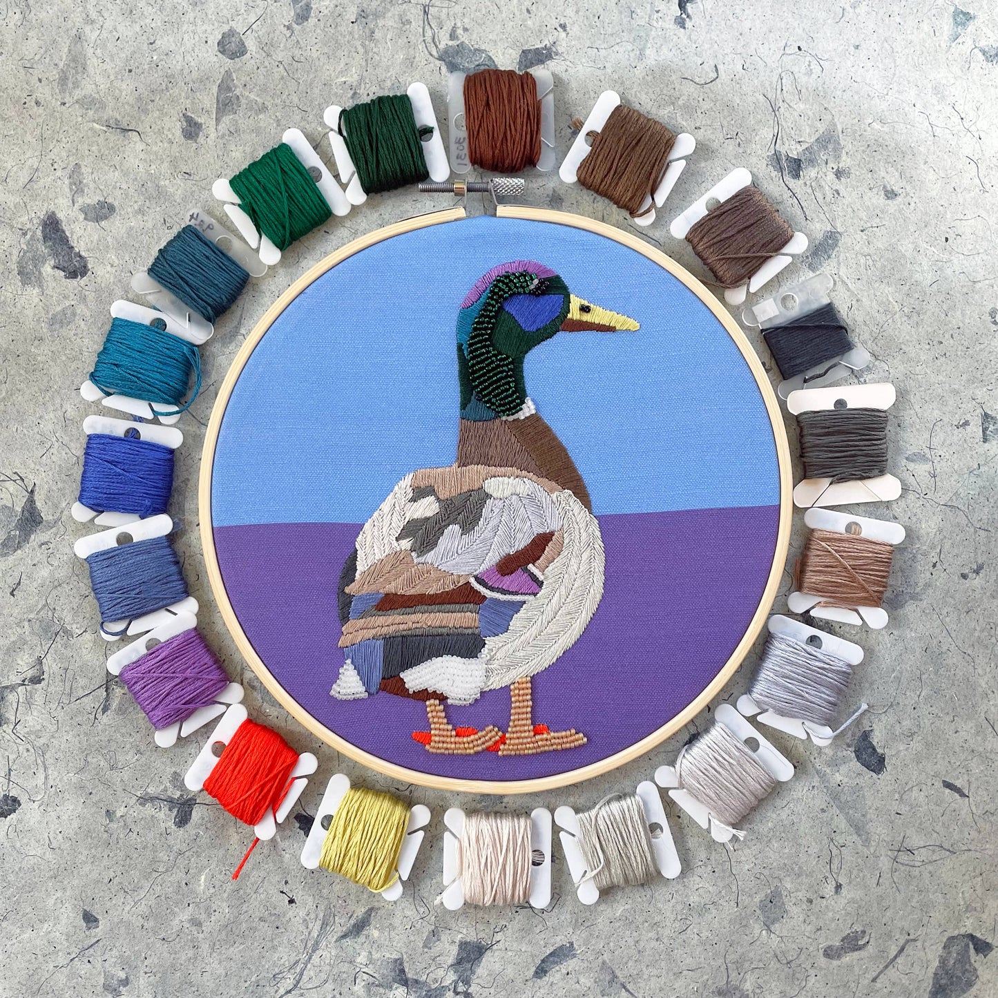 Embroidery and Beadwork Kit Mallard Duck