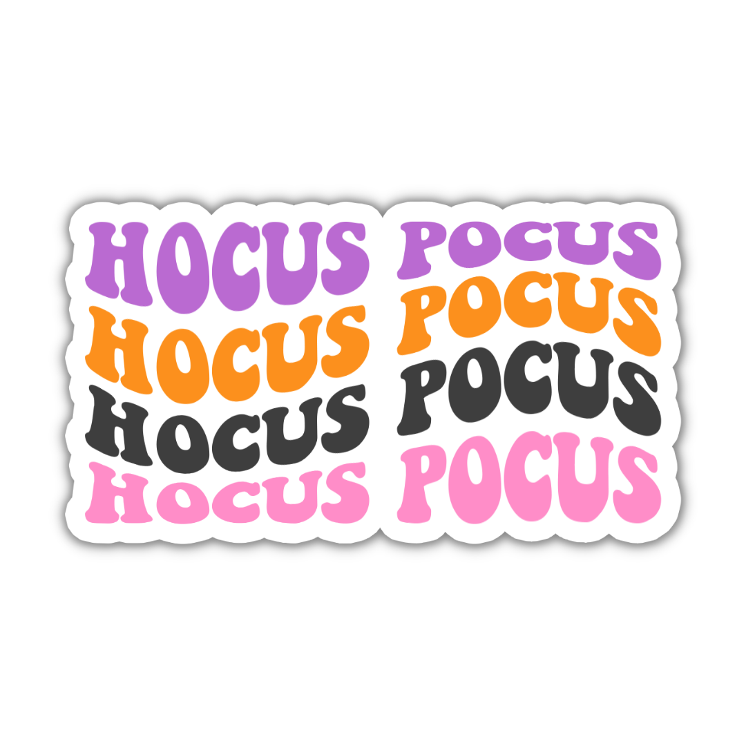 Hocus Pocus Halloween Retro Vinyl Waterproof Sticker