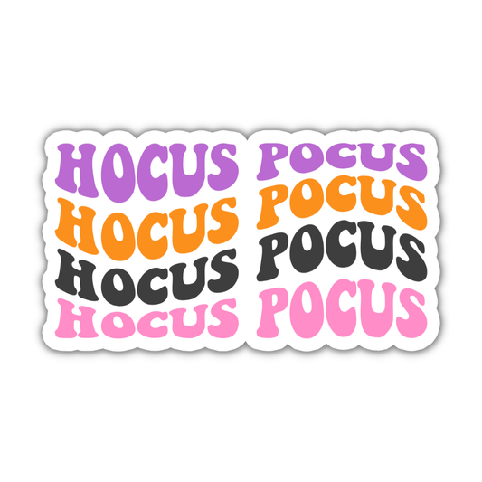 Hocus Pocus Halloween Retro Vinyl Waterproof Sticker