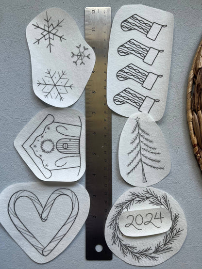 Stick and Stitch Embroidery Peel and Stick Holiday Mega