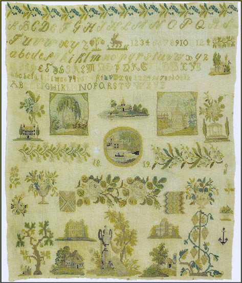 Weeping Willow & Rose Sampler Pattern