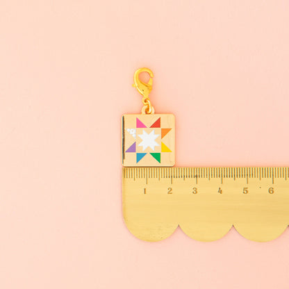 Quilt Star Removable Zipper Charm