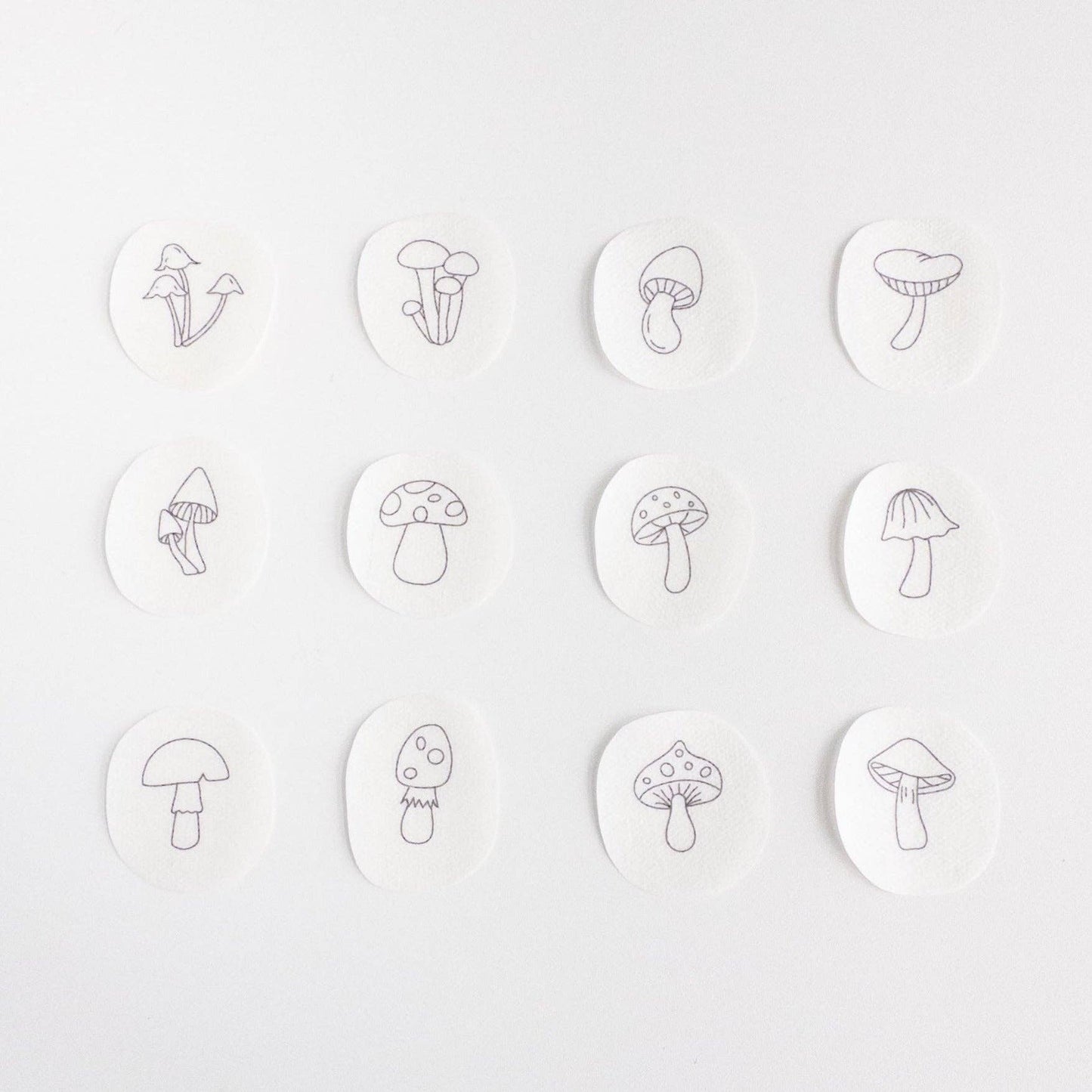 Mini Mushroom Stick and Stitch Embroidery Pattern