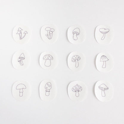 Mini Mushroom Stick and Stitch Embroidery Pattern