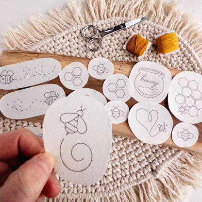 Stick and Stitch Bee Embroidery Pattern