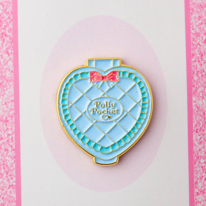 Blue Pocket Doll Compact Needle Minder