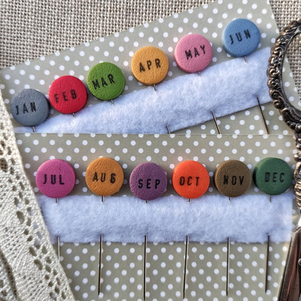 Months Pin Set January-June