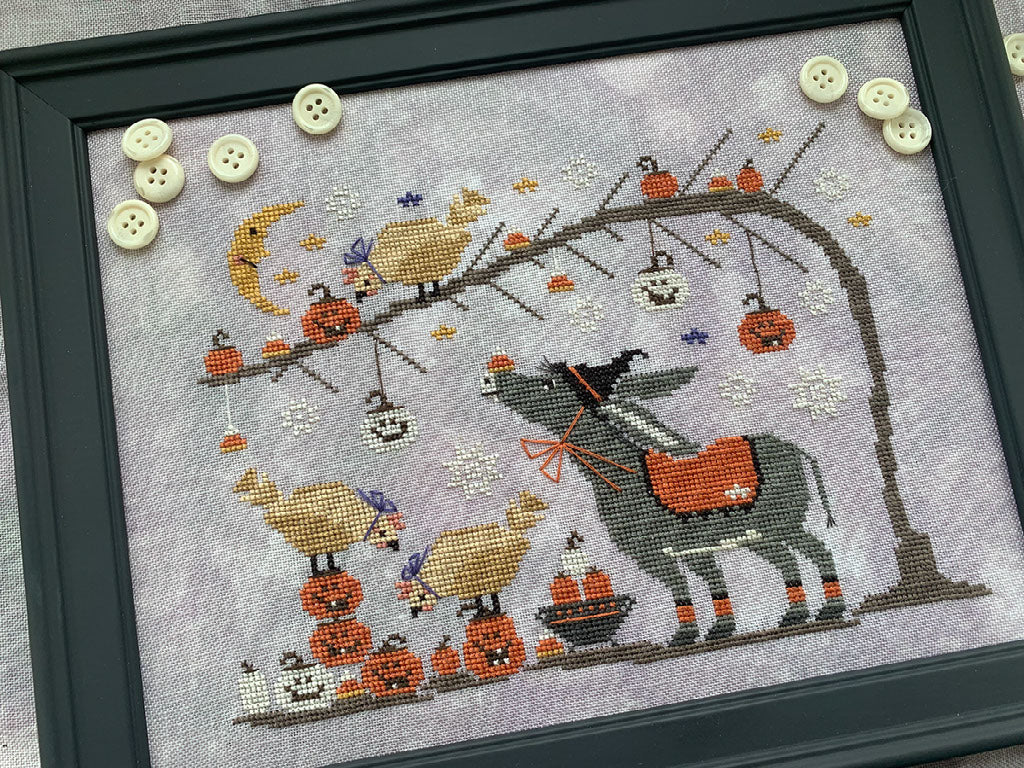 Halloween Chicken and Waffles Pattern