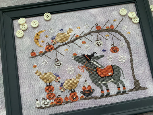 Halloween Chicken and Waffles Pattern