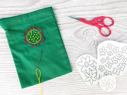 Floral Doodle Stick and Stitch Embroidery Patterns