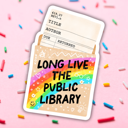 Long Live The Public Library Sticker