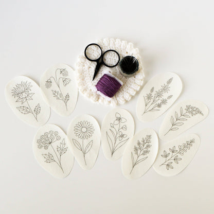 Prairie Flowers Stick and Stitch Embroidery Patterns