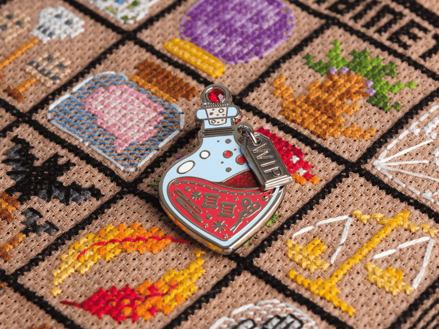 Rode Toverdrank Fles Needle Minder