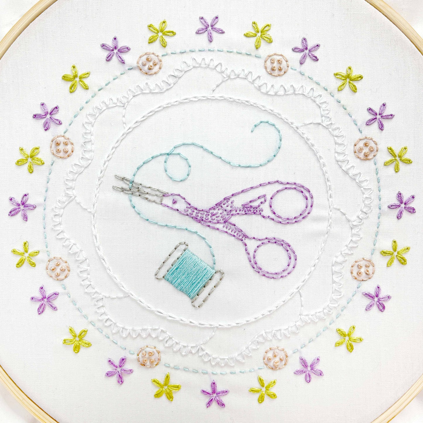 Scissors and Floss Embroidery Kit