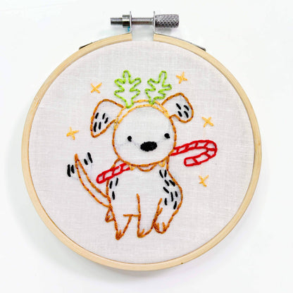 Christmas Puppy Embroidery Kit
