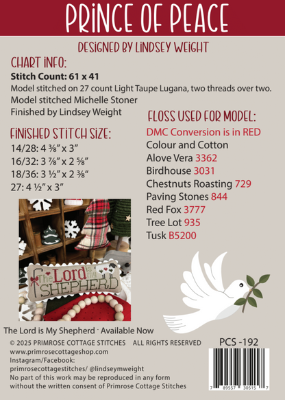 PRE-ORDER Prince of Peace Pattern