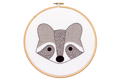 Raccoon Cub Hoop Art Kit