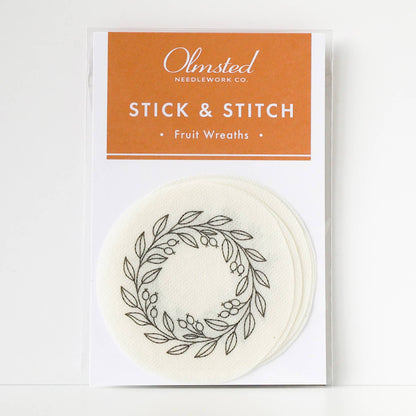 Fruit Wreaths Stick and Stitch Embroidery