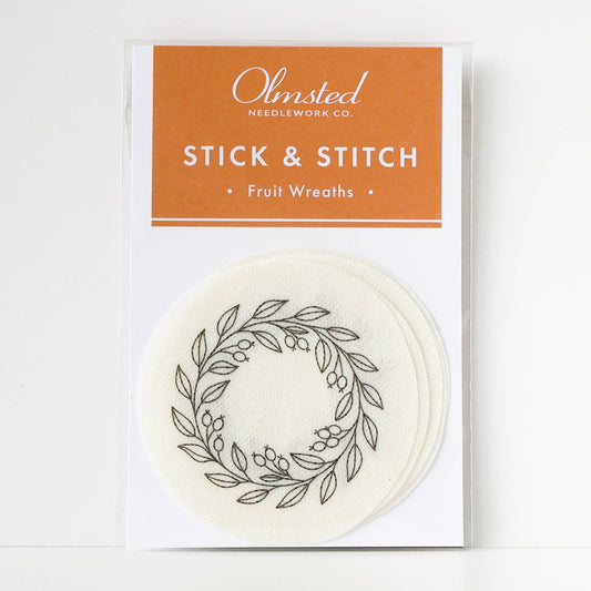 Fruit Wreaths Stick and Stitch Embroidery