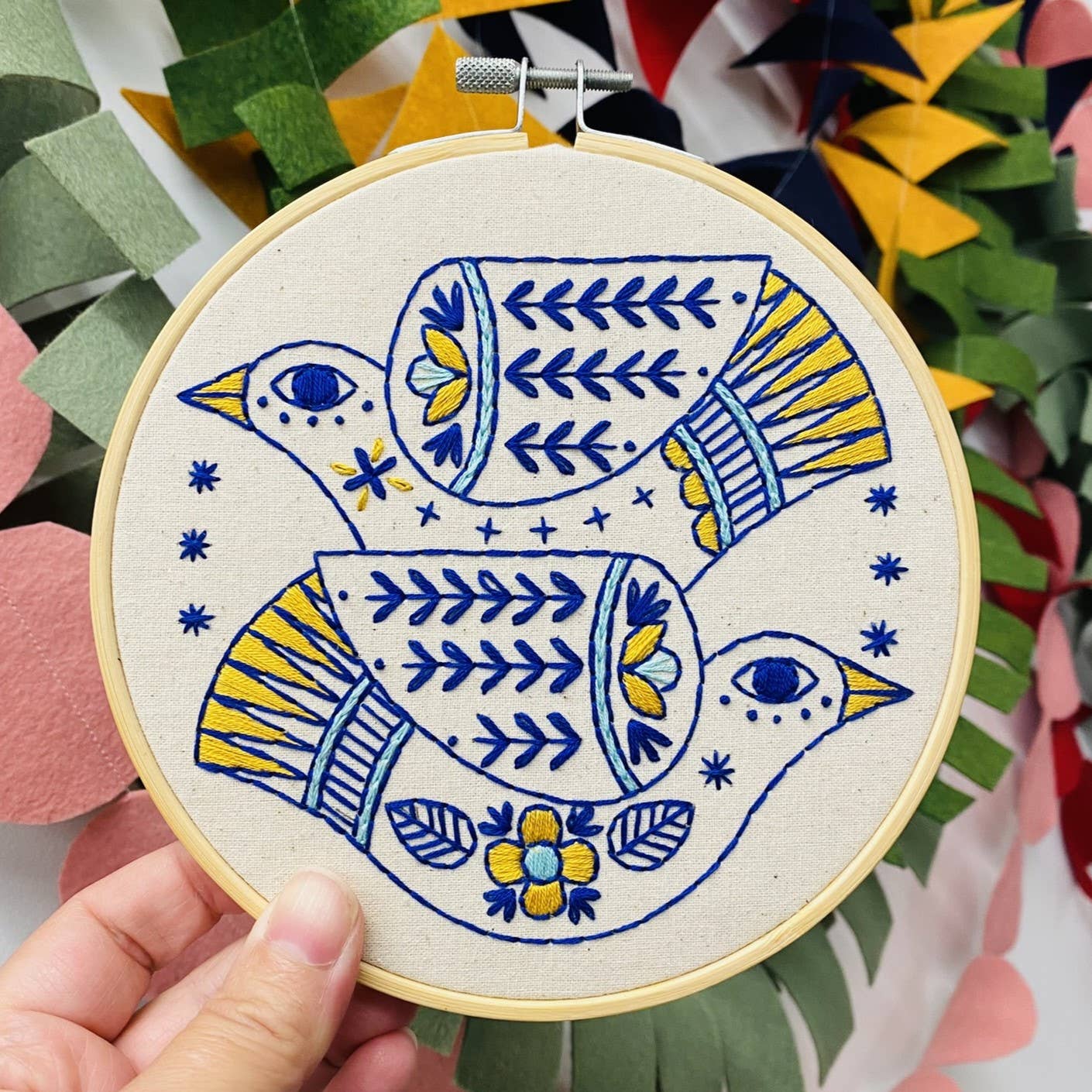 Turtle Doves Embroidery Kit