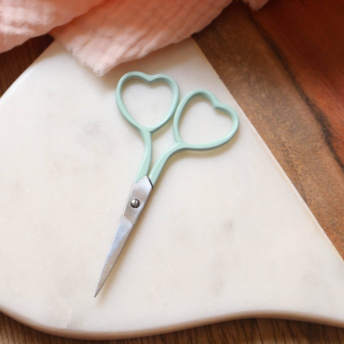Heart Embroidery Bordeaux Scissors