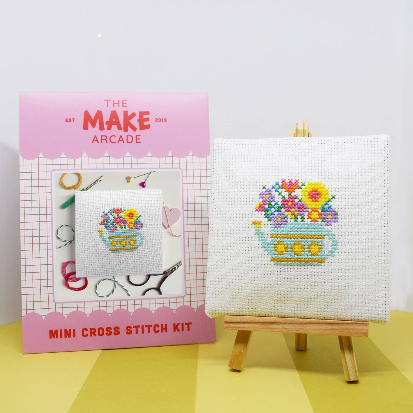 Watering Can Mini Cross Stitch Kit