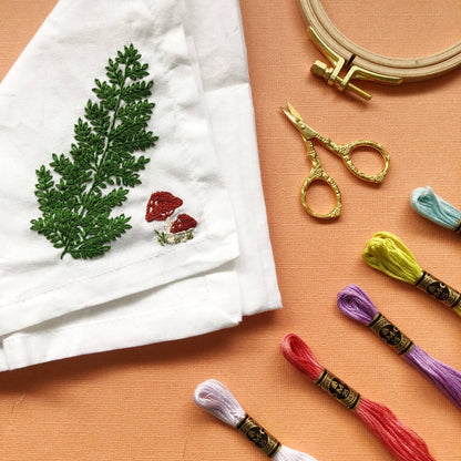 Forest Forage Hand Embroidery Peel Stick & Stitch Pattern