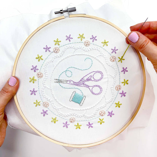 Scissors and Floss Embroidery Kit
