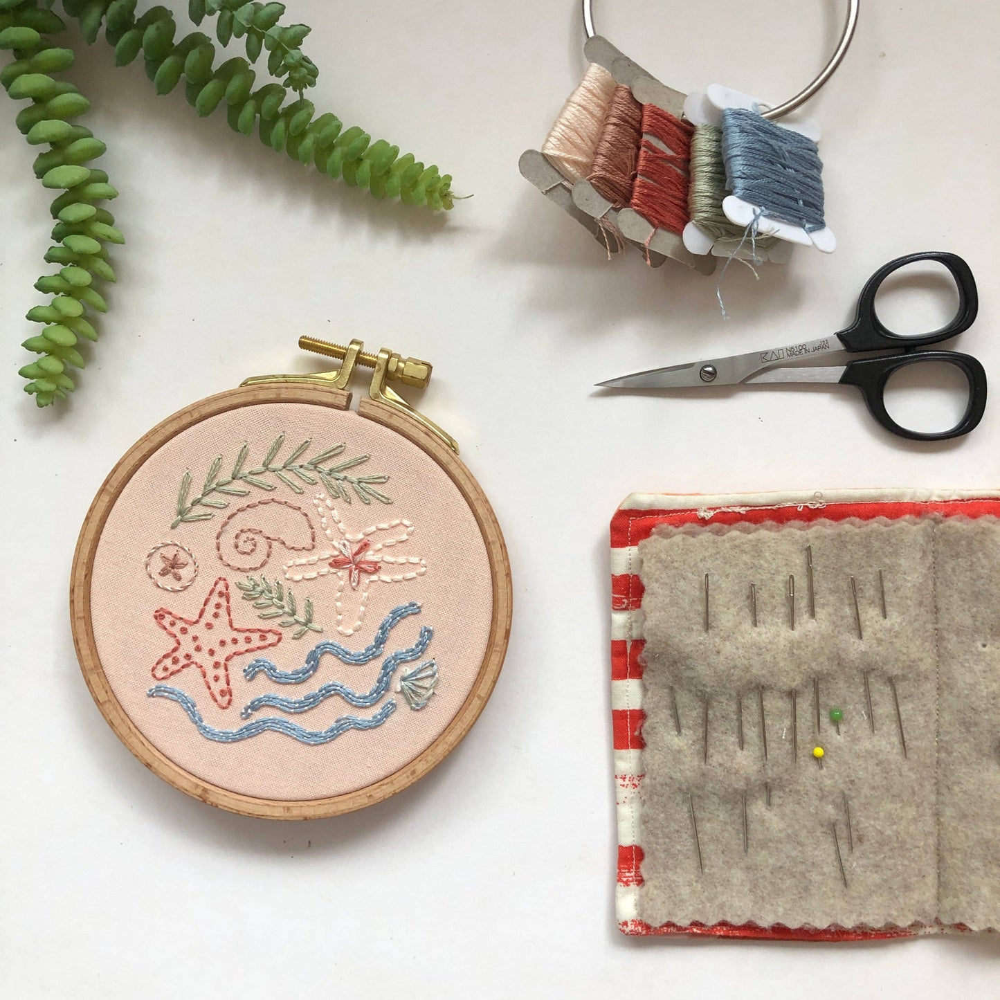 Seaside Treasures Beach Embroidery Kit